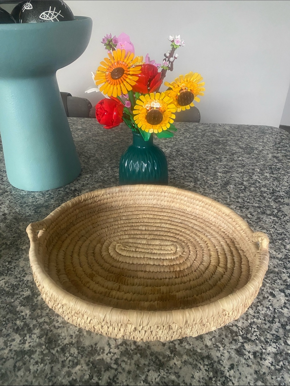 Handwoven oval natural straw Basket